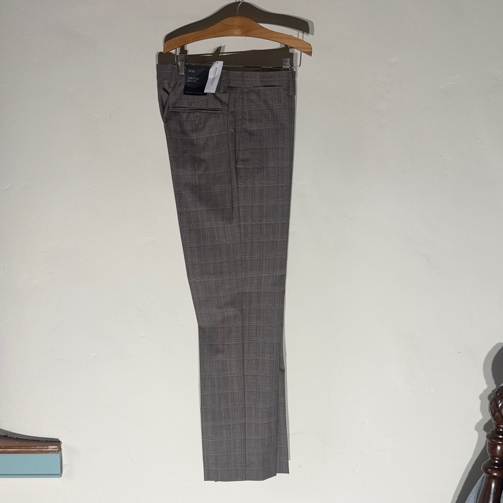 Banana Republic Tailored Fit Plaid Trousers